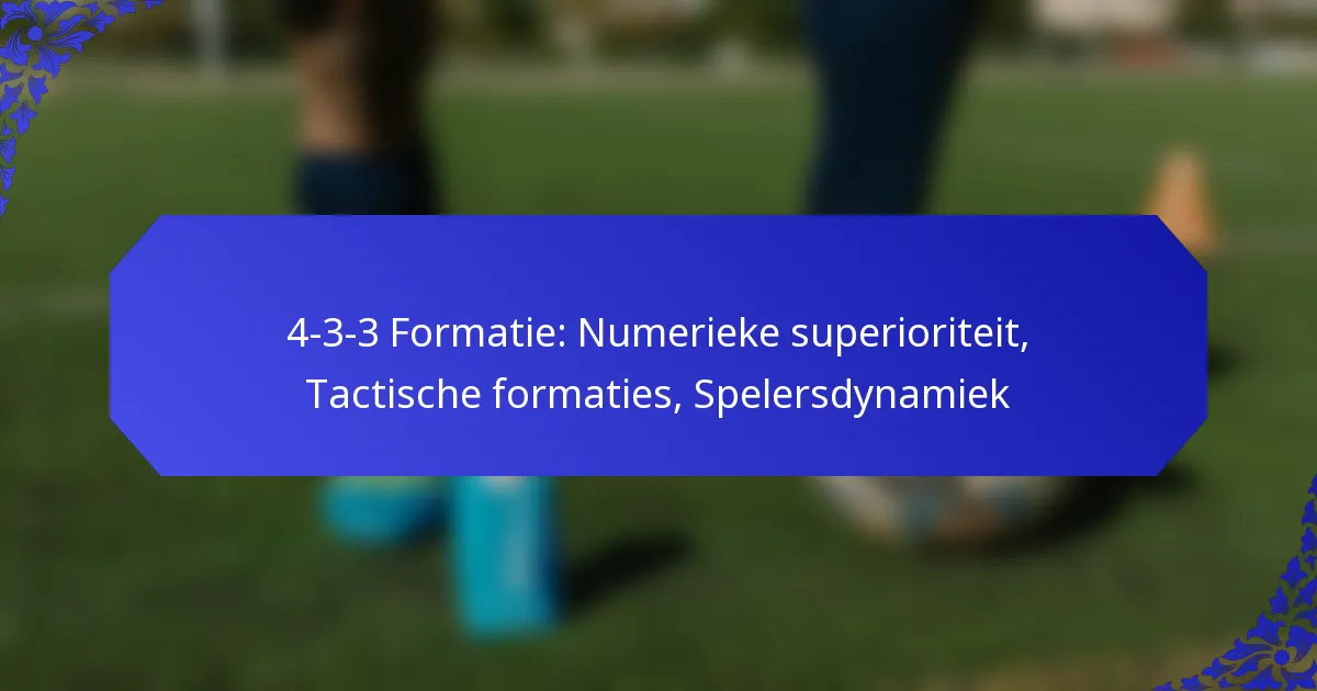 4-3-3 Formatie: Numerieke superioriteit, Tactische formaties, Spelersdynamiek